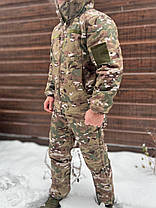 Зимовий костюм Softshell тактичний з мембраною на -20, Мультикам, розмір M, костюм софтшелл зима для військових, фото 6