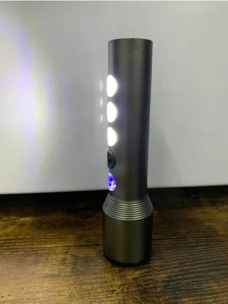 Світлодіодний ручний ліхтарик LED з акумулятором 5 W + 3 °COB, фото 1