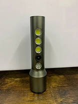 Світлодіодний ручний ліхтарик LED з акумулятором 5 W + 3 °COB, фото 3