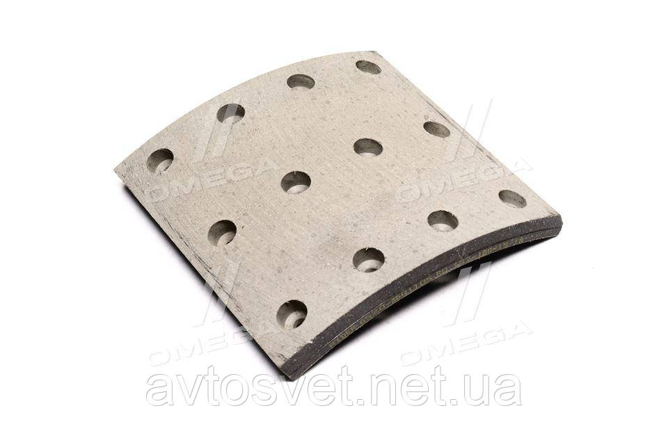 Накладка торм. КамАЗ-6520 ЕВРО сверл. R0 15/18 с заклепками (RIDER) 6520-3501105