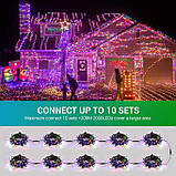 Різдвяні вогні зовні 20 м, 200 світлодіодів, світловий ланцюжок, 11 режимів, фото 4