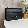 Жіноча міні сумочка клатч чорна стьобана, сумка на плече екошкіра(BRT), фото 7