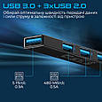 USB-С Promate LiteHub-4 3xUSB 2.0 + USB 3.0 Black (litehub-4.black), фото 3