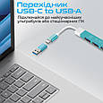 USB-С Promate LiteHub-4 3xUSB 2.0 + USB 3.0 Blue (litehub-4.blue), фото 4
