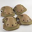 Наколінники та налокітники тактичні Захисні наколінники та налокітники комплект Койот, фото 2