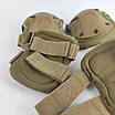 Наколінники та налокітники тактичні Захисні наколінники та налокітники комплект Койот, фото 3