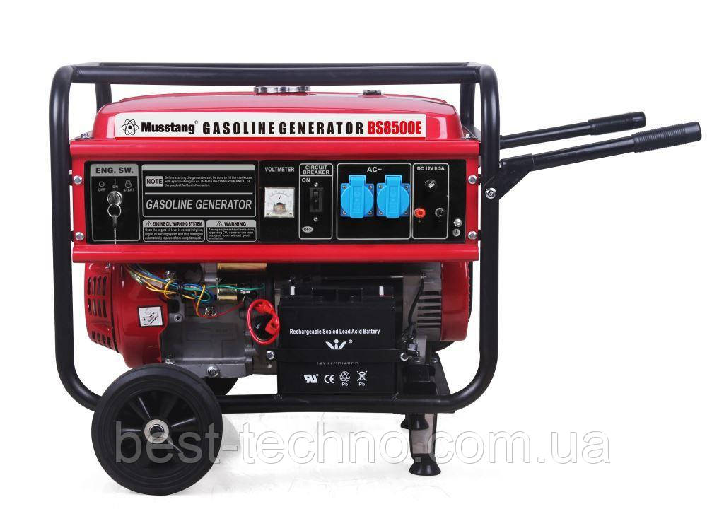 Бензиновий генератор Musstang BS8500 (7-7,5 кВт) Електростартер, фото 1
