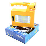 Ручний світлодіодний LED ліхтар на сонячній батареї портативний портативний ліхтарик акумуляторний Solar V19, фото 6