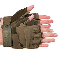 Тактические перчатки с открытыми пальцами военные перчатки без пальцев BLACKHAWK Оливковые BC-4380: Gsport