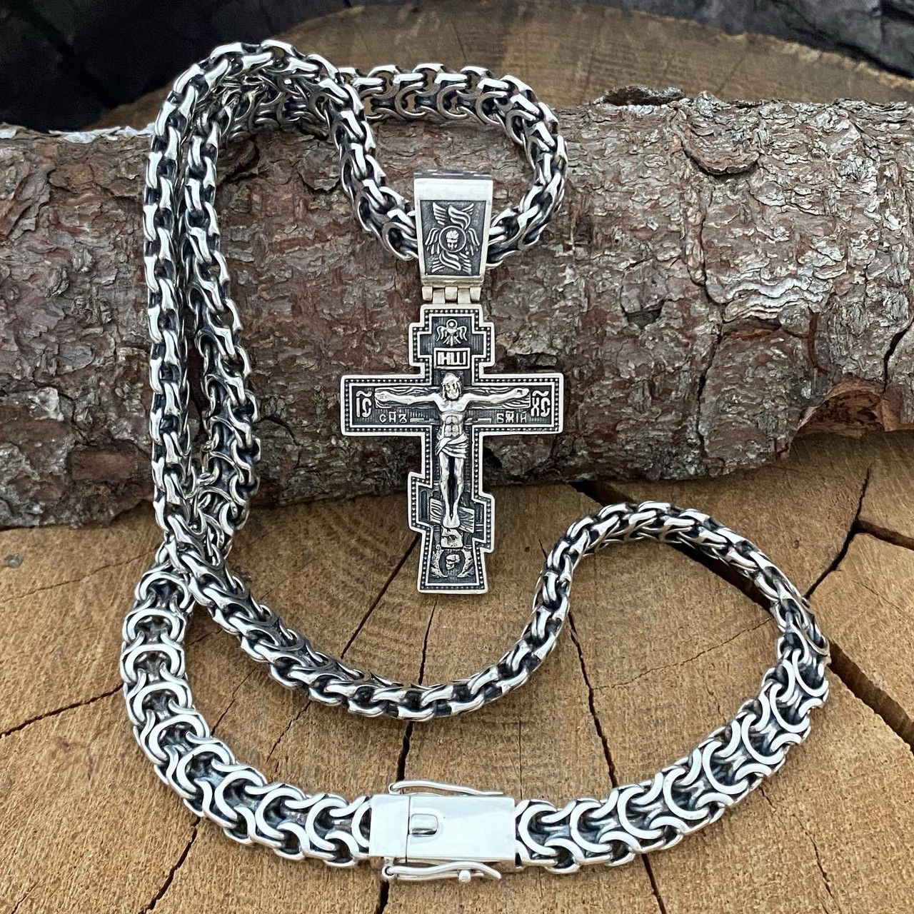 Срібний ланцюжок Кардинал із Хрестом, фото 1