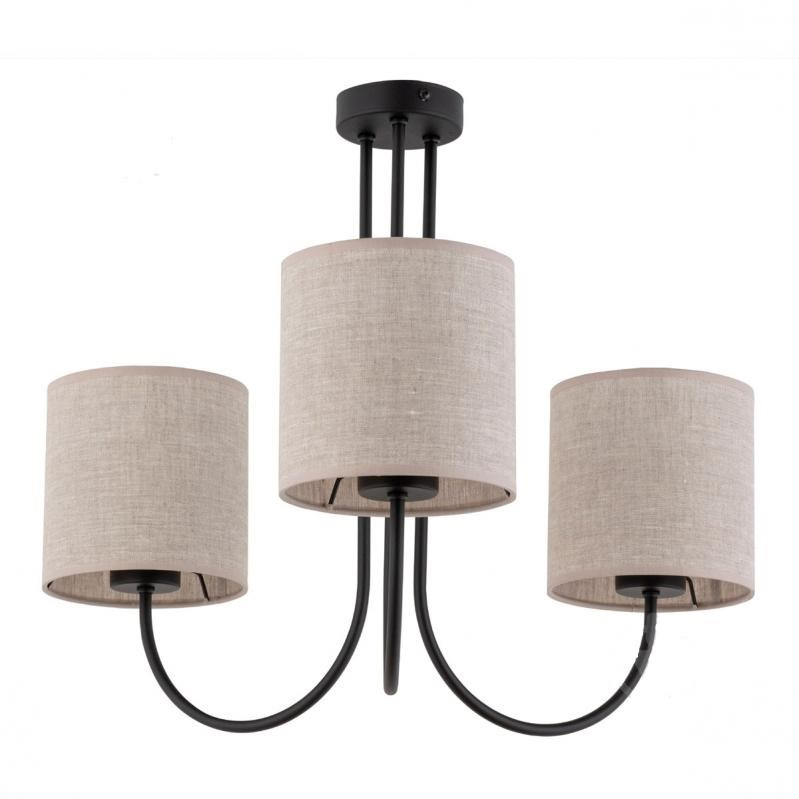 Люстра TK-LIGHTING TORENS 3PL-4631 3xE27 max 15Вт, чорний + сірий