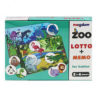 Игра лото для детей "Зоопарк Лото+Мемо" - Детское лото