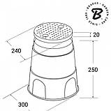 Велика кругла вентильна коробка, люк діаметром 30 см, DSSZ-O30G, фото 4