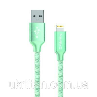 Оригінал! Дата кабель USB 2.0 AM to Lightning mint ColorWay (CW-CBUL004-MT) - Вища Якість!, фото 1