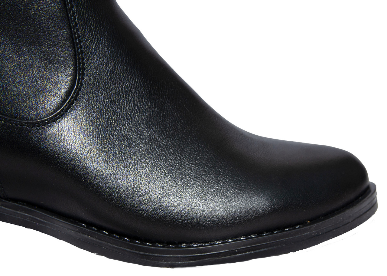 Зимние женские черные сапоги на низком каблуке. Натуральная шерсть - фото 3 - id-p416262047