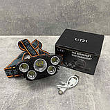 Ліхтарик налобний акумуляторний L-T21/8599, фото 4