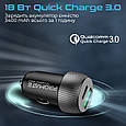 Автомобільний зарядний пристрій Promate DriveGear-20W PD USB-C + QC 3.0 USB-A Black (drivegear-20w.black), фото 5