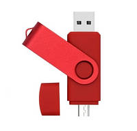 Флешка 128 гб USB, micro USB Flash drive 128 Gb красная