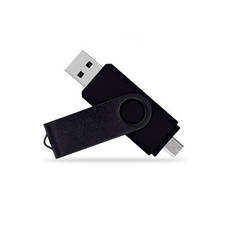 Флешка 128 Гб USB, micro USB Flash drive 128 Gb чорна