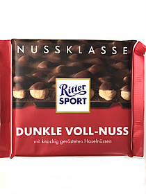 Шоколад Ritter Sport Dunkle Voll-Nuss чорний із горіхом 100 г