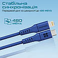 Кабель Promate PowerLink-120 USB-C to Lightning 3А 1.2 м Blue (powerlink-120.blue), фото 3