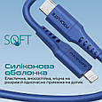 Кабель Promate PowerLink-120 USB-C to Lightning 3А 1.2 м Blue (powerlink-120.blue), фото 5