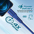 Кабель Promate PowerLink-120 USB-C to Lightning 3А 1.2 м Blue (powerlink-120.blue), фото 2