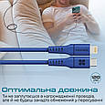 Кабель Promate PowerLink-120 USB-C to Lightning 3А 1.2 м Blue (powerlink-120.blue), фото 6
