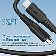 Кабель Promate PowerLink-200 USB-C to Lightning 3А 2 м Black (powerlink-200.black), фото 5