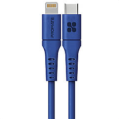 Кабель Promate PowerLink-200 USB-C to Lightning 3А 2 м Blue