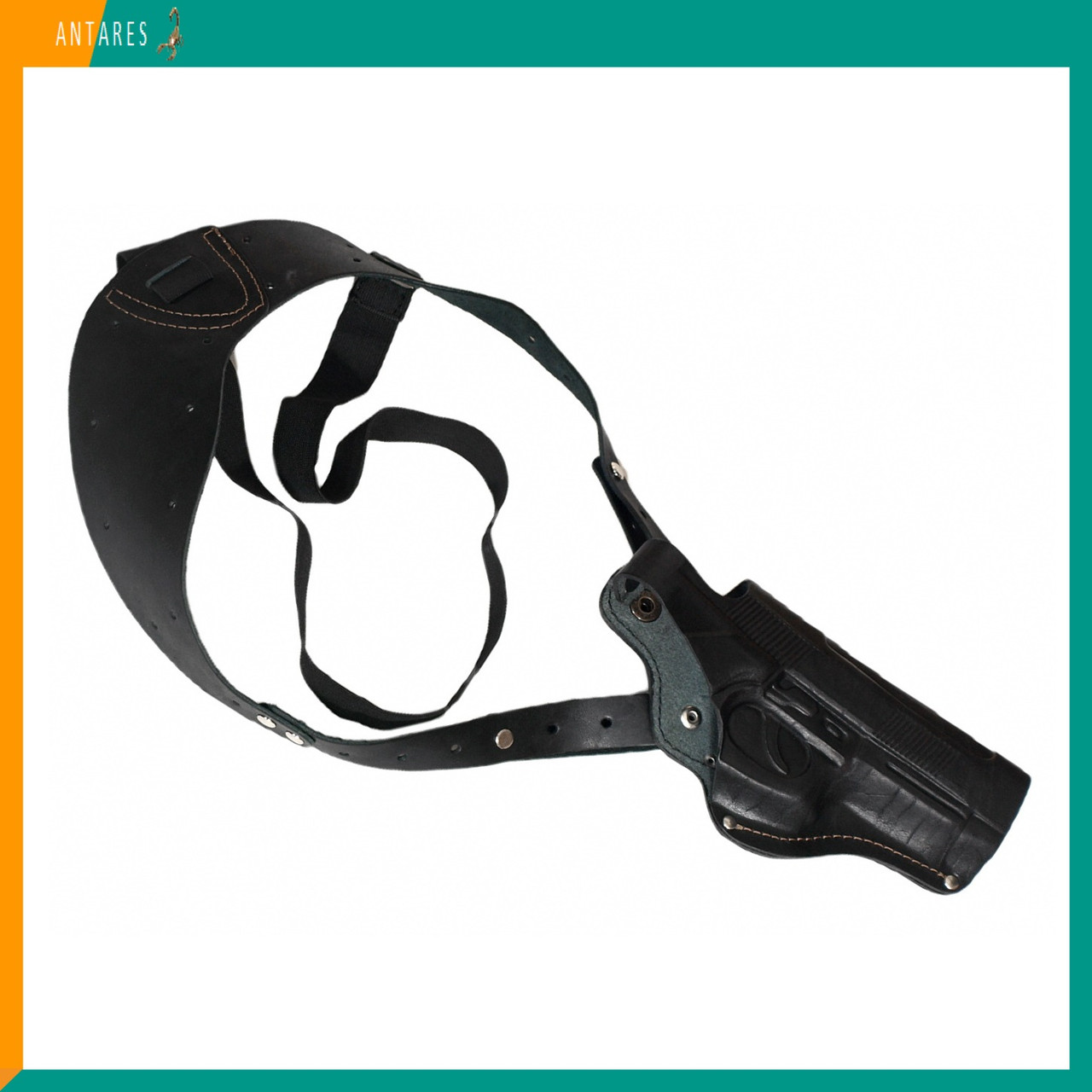 Кобура Beretta M-92 оперативна натуральна шкіра (005) плечове носіння під пахвою, фото 1