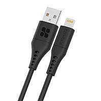 Кабель Promate PowerLink-Ai120 USB to Lightning 2.4А 1.2 м Black (powerlink-ai120.black)