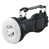 Акумуляторний ліхтар WW9980 T кемпінгова лампа на сонячній батареї ручний ліхтарик з трьома режимами освітлення, фото 5