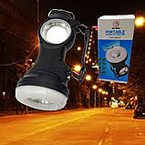 Акумуляторний ліхтар WW9980 T кемпінгова лампа на сонячній батареї ручний ліхтарик з трьома режимами освітлення, фото 10