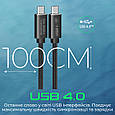 Кабель Promate PrimeLink-C40 USB Type-C to USB Type-C 100W PD 1 м Black (primelink-c40.black), фото 3