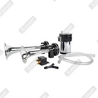 Сигнал повітряний 12v ELEGANT 100743/1014C 2 дудки хром