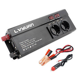 Інвертор Inverter 12V 230V 1000/2000W LCD, модифікована синусоїда, фото 4