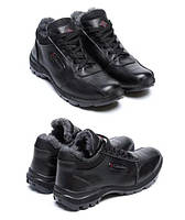 Мужские зимние кожаные ботинки Colum ZK Antishok Winter Sho, Сапоги, кроссовки зимние черные. Мужская обувь