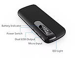 Power bank Портативний зовнішній акумулятор Білий 2USB+LED ліхтар, фото 11