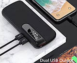 Power bank Портативний зовнішній акумулятор Чорний 2USB+LED ліхтар, фото 2