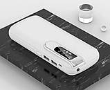 Power bank Портативний зовнішній акумулятор Білий 2USB+LED ліхтар, фото 3