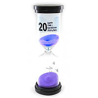 Годинник пісочний None на 20 хвилин 14х4.5х4.5 см Фіолетовий пісок (DN32236A)