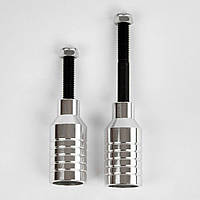 Пеги трюкового самоката, срібні, анодоване фарбування, алюмінієві, 5,5 см 2 шт.