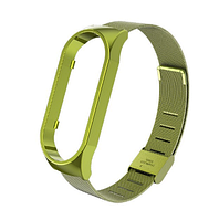 Металічний браслет для фітнес трекер Xiaomi mi band 7 Колір Зелений