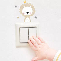 Вінілові наклейки 6 звірят 10 х 7 см 6 штук Б284-6, фото 4