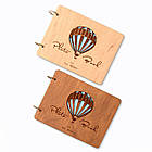 Крафтбук "Куля" з темною дерев’яною обкладинкою та бежевими сторінками, фото 10