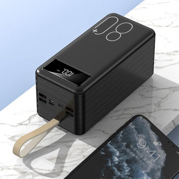 Power Bank/ Повербанк / Универсальная мобильная батарея Power Way TX80 80000 mAh с фонариком и
