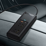 Автомобільний інвертор Baseus Car Inverter 220V 150W CN EU Black 2 розетки type-c USB, фото 5