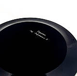 Настінна тарілка декоративна сувенірна кругла з дерева Петриківський ручний розпис СОЛОВЕЙ в КВІТАХ d25см, фото 10