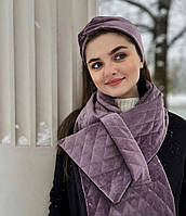 Сиреневая бархатная повязка для волос My Scarf